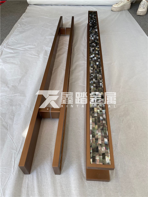 豪华酒店马赛克不锈钢拉手 天然贝壳色彩丰富