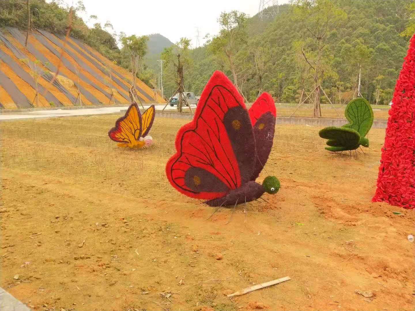 大运会创意立体花坛 立体花坛植物雕塑景观 四川厂家供应