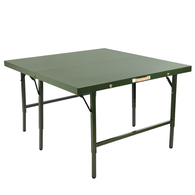 钢制可折叠式应急会议桌手提式升降式钢桌多功能餐桌