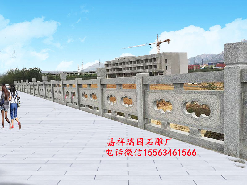石雕栏杆栏板雕刻 拱桥石栏杆制作 精细型石栏杆样式