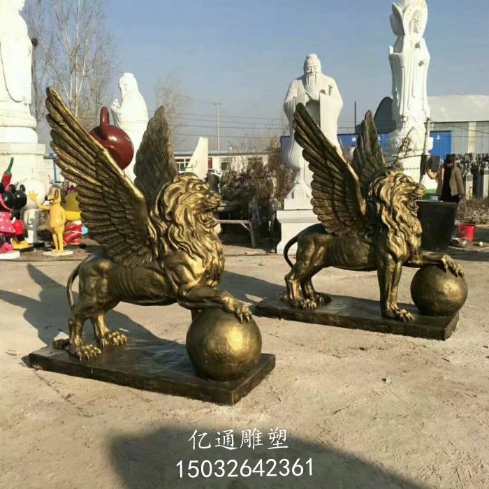 烤漆铜狮子雕塑厂家[源头工厂]电镀铜狮子雕塑厂家