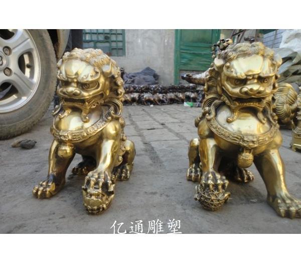 镜面铜狮子雕塑厂家[支持定制]铸铜铜狮子雕塑厂家