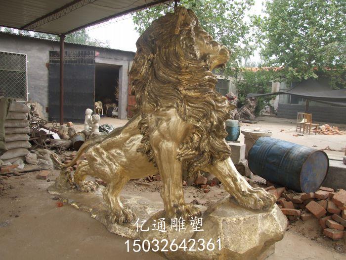 烤漆铜狮子雕塑厂家[源头工厂]电镀铜狮子雕塑厂家