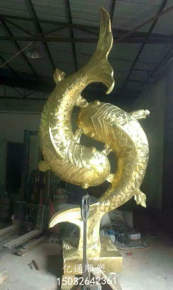 几何铜鱼雕塑厂家[支持定制]仿铜铜鱼雕塑厂家