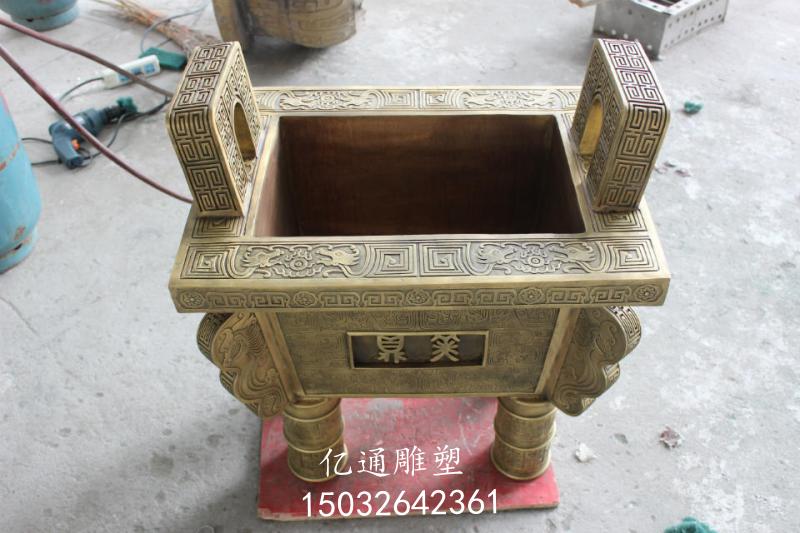 烤漆铜鼎雕塑厂家[源头工厂]水景铜鼎雕塑厂家