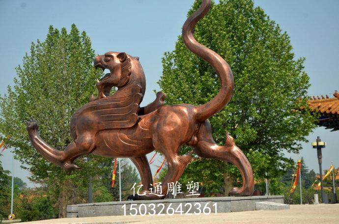 烤漆铜麒麟雕塑厂家[源头工厂]电镀铜麒麟雕塑厂家