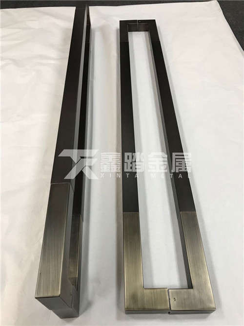 仿古铜不锈钢方管拉手酒店门简易门把手批发