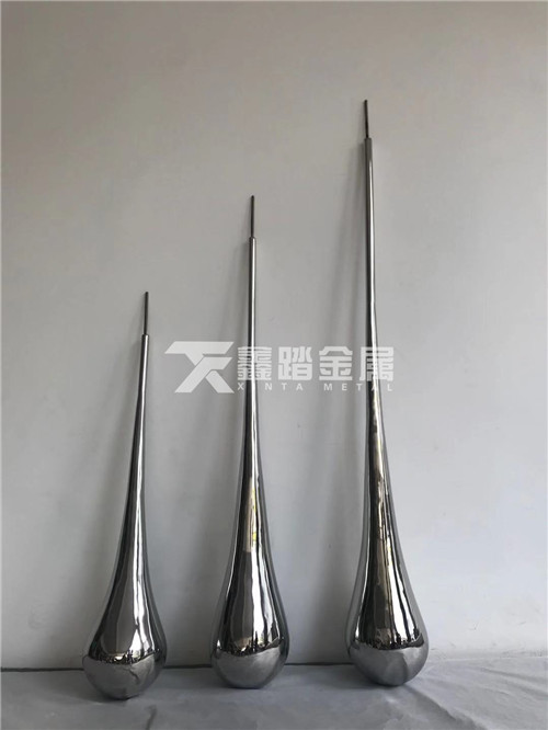 售楼处吊顶镜面水滴不锈钢装饰雕塑 三维模型