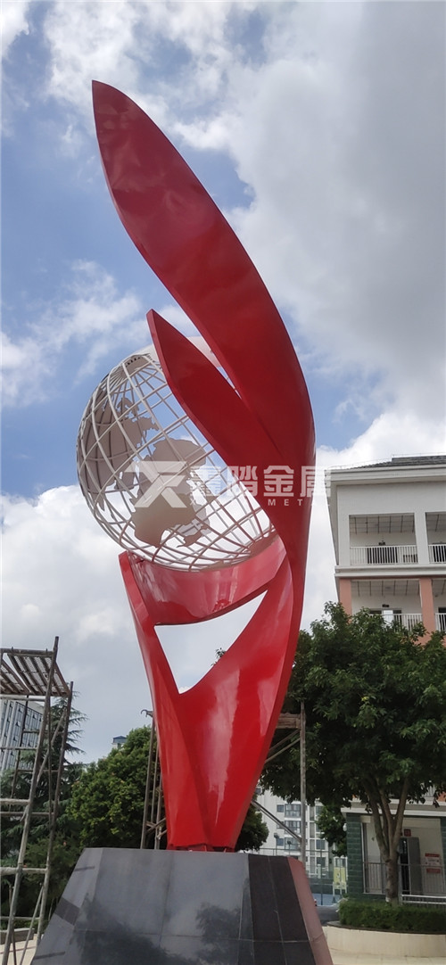 四川绵阳大型不锈钢校园雕塑厂家工程案例