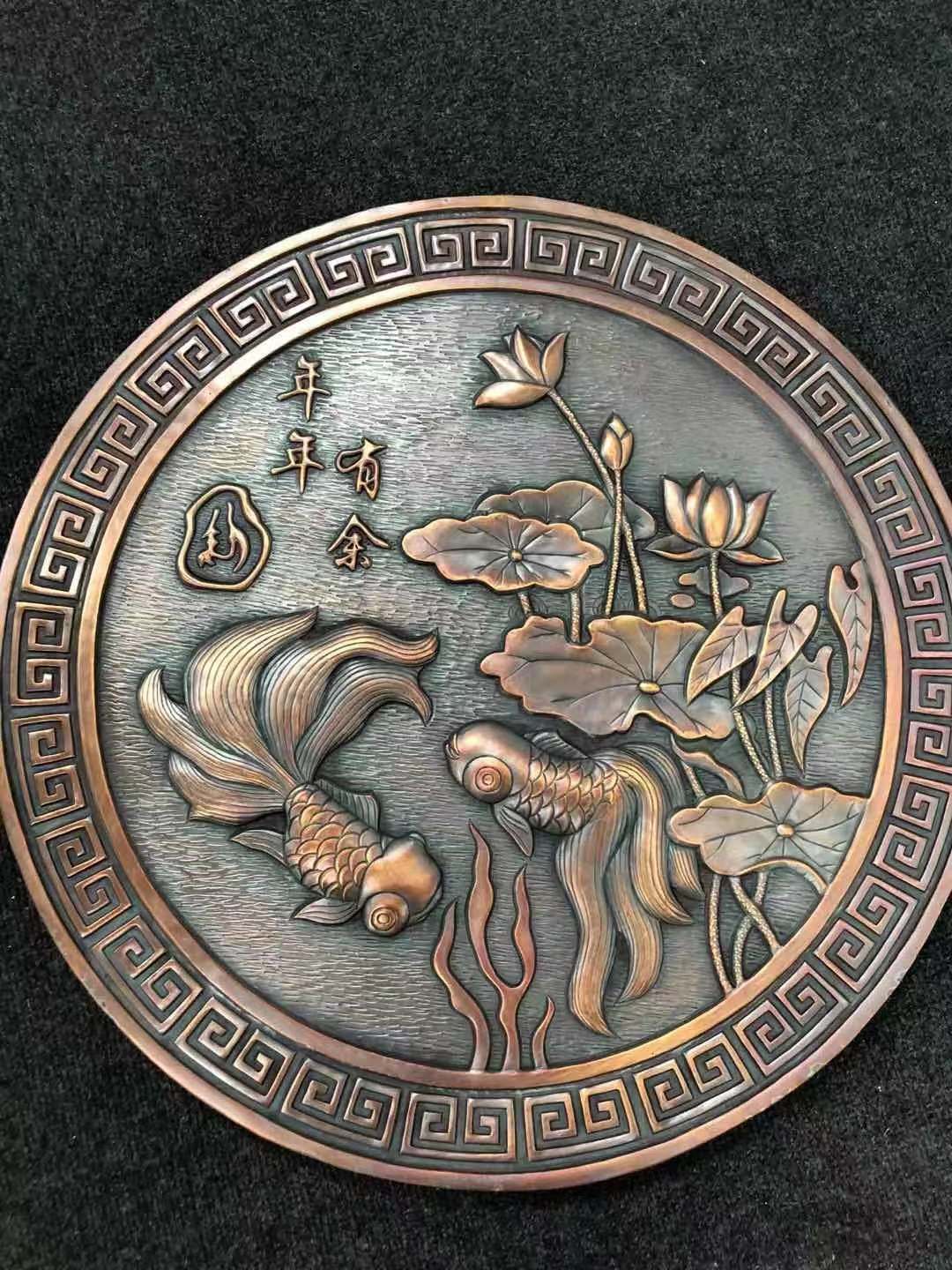 寺庙锻铜浮雕紫铜壁画手工敲铜壁画制作工程