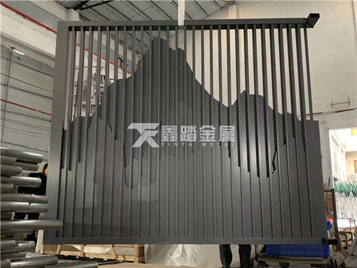户外氟碳漆不锈钢背景墙山体造型更符合中式风格