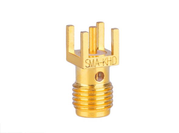 SMA-KHD射频连接器 四脚DIP 螺纹RF射频连接器 天线插座