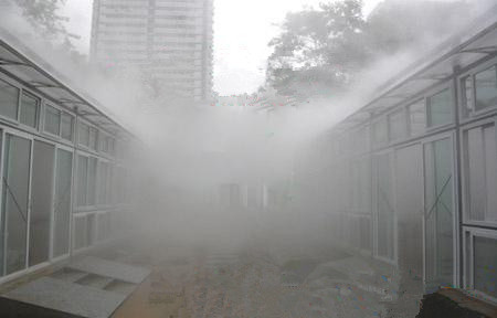 玻璃屋顶喷淋降温水雾喷淋循环系统