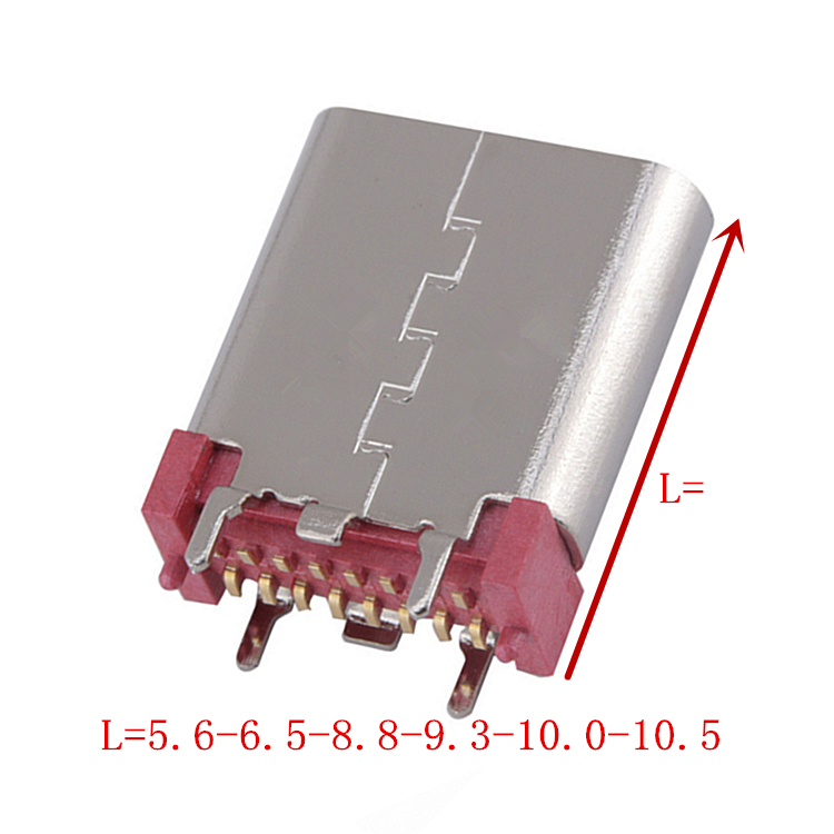 TYPE-C母座16P立式贴片L5.6-10.5%