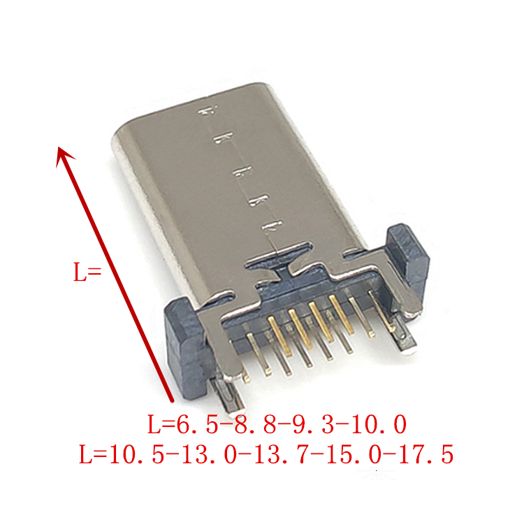 TYPE-C母座16P立式插板L=9.3-17.5·