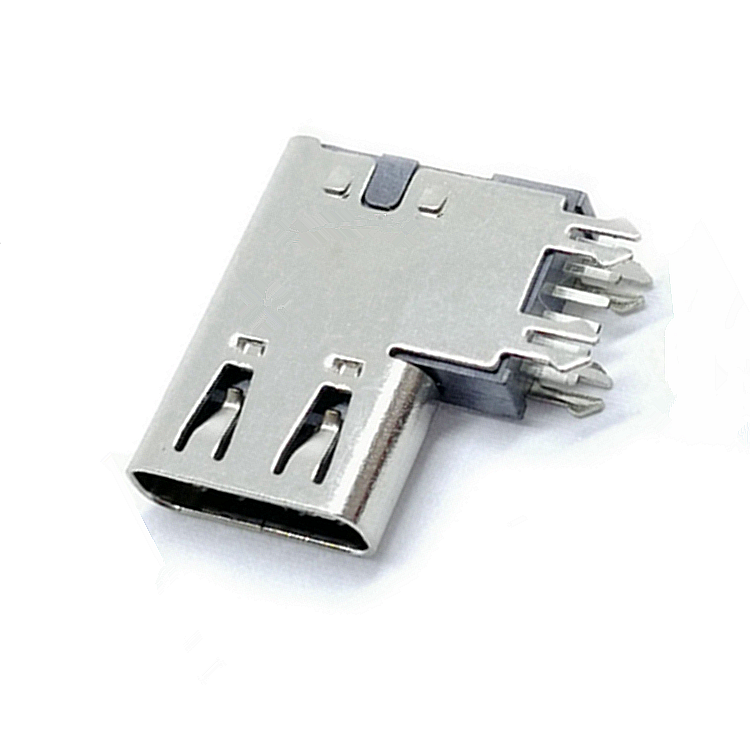 TYPE-C 母座6P侧插式加高款USB连接器