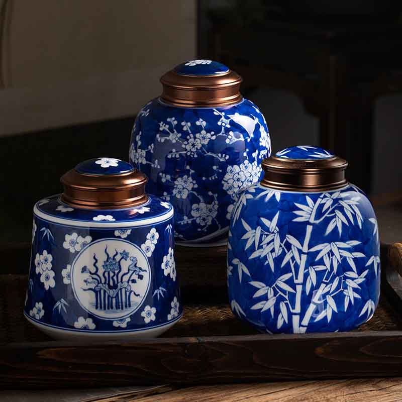 景德镇陶瓷茶叶罐，陶瓷茶叶罐定制厂家，恩城陶瓷